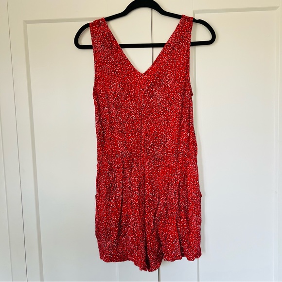 ba&sh Alio Rouge Jumpshort Romper Size Medium - Picture 8 of 9